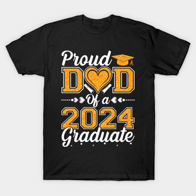 Proud Dad Of A 2024 Graduate Senior Graduation T-Shirt by eyelashget